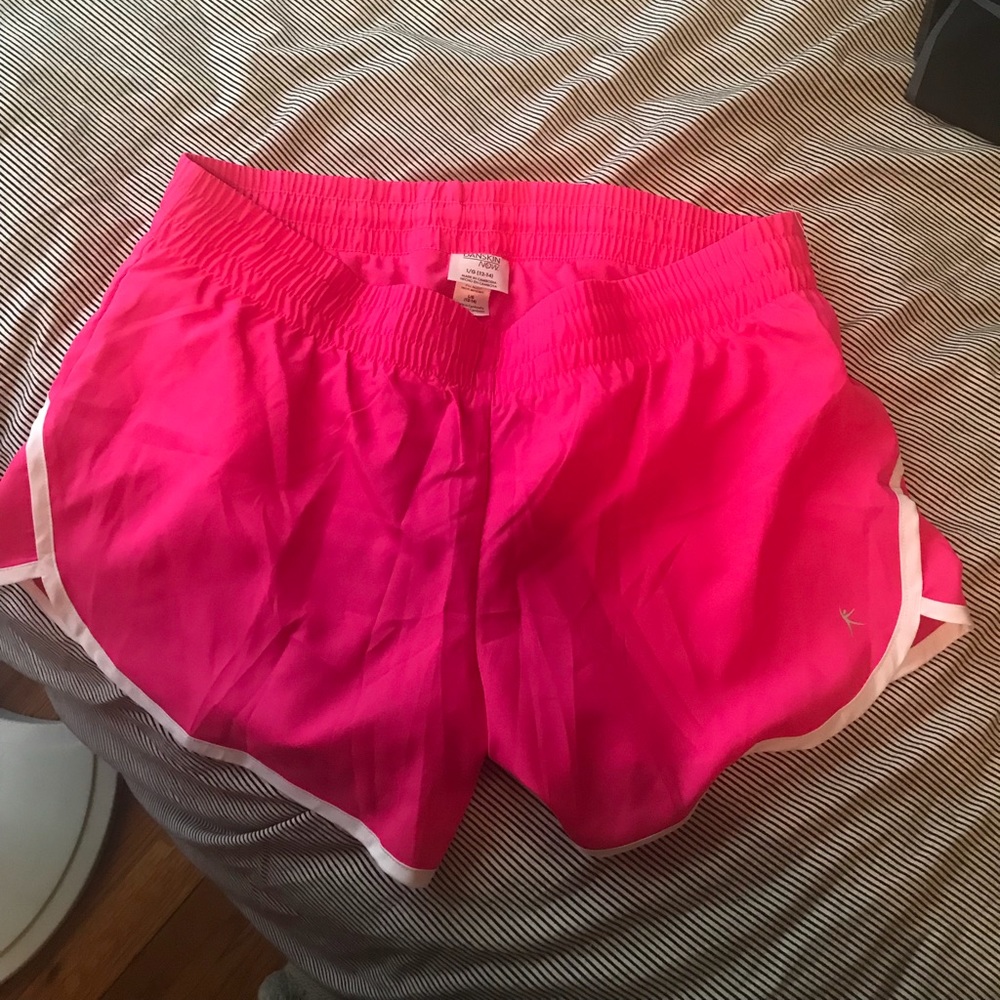 BRAND NEW neon pink running shorts with lining